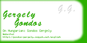 gergely gondos business card